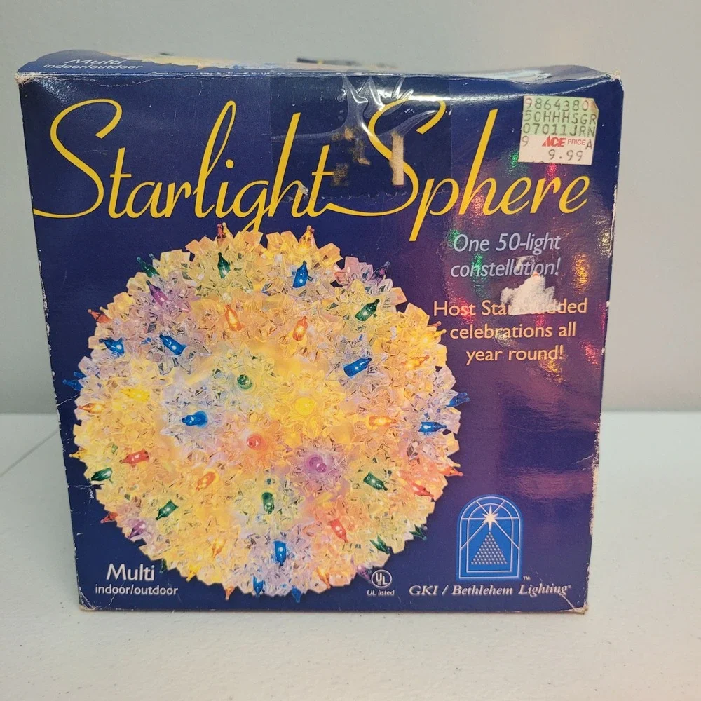 GKI‎ Bethlehem Lighting Starlight Sphere Multi Color 50 Light Indoor Outdoor